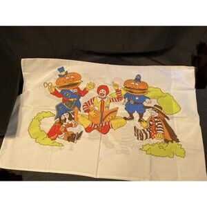 Vintage McDonald's Ronald Standard Single Pillowcase 1976
